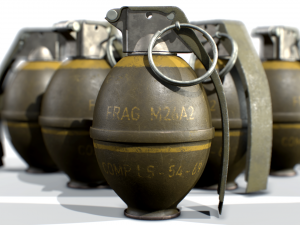 american frag hand grenade m26 3D Модель