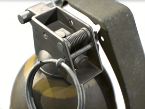 american frag hand grenade m26 Model 3D