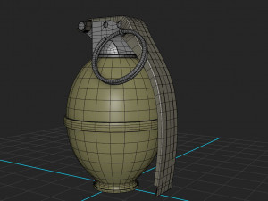 american frag hand grenade m26 Model 3D