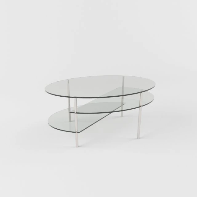 glass table 3D Model .c4d .max .obj .3ds .fbx .stl .blend 