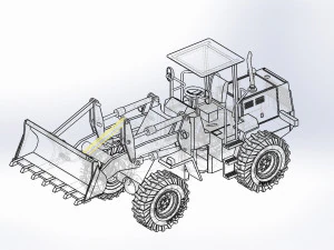 wheel loader 3d printed model 3D Model