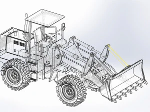wheel loader 3d printed model 3D Model