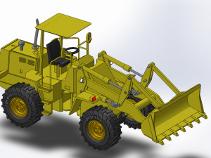 wheel loader 3d printed model Modello 3D