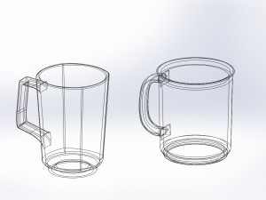 mugs 3d printed model Modello di stampa 3D