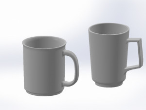 mugs 3d printed model Modello di stampa 3D