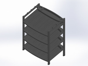 plastic shoe rack 3D 모델
