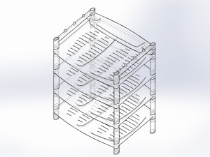 plastic shoe rack 3D 모델