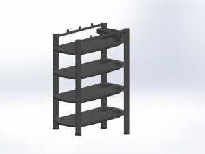 plastic shoe rack 3D 모델