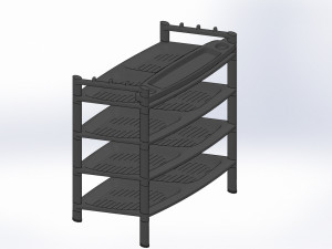plastic shoe rack 3D 모델