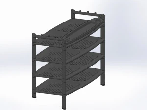 plastic shoe rack 3D Model