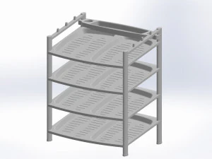 plastic shoe rack 3D Model