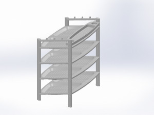 plastic shoe rack 3D 모델