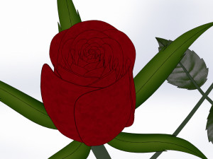 rose flower 3D 打印模型
