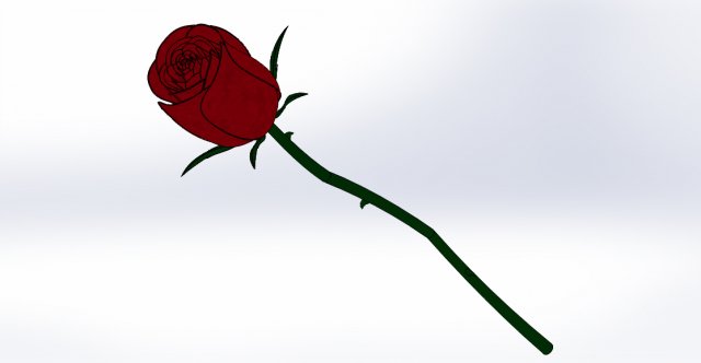 rose flower 3D Print Model .c4d .max .obj .3ds .fbx .stl .blend 