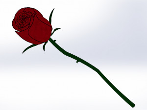 rose flower 3D प्रिंट मॉडल