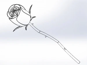 rose flower 3D Print Model