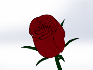 rose flower 3D Print Model