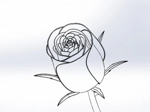 rose flower 3D Print Model
