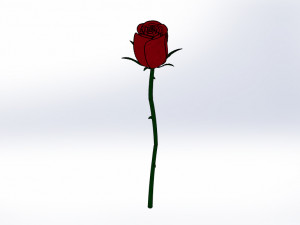 rose flower 3D Print Model