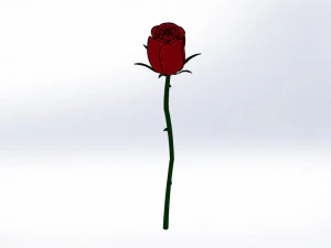 rose flower 3D Print Model