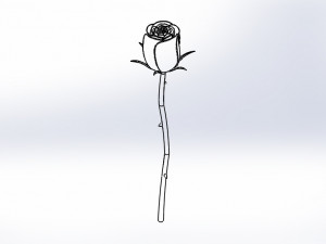 rose flower 3D Print Model
