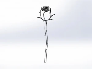 rose flower 3D Print Model