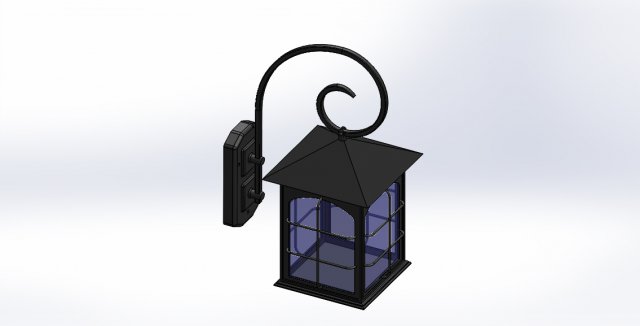 wall lamp lantern type 3D Model .c4d .max .obj .3ds .fbx .stl .blend 