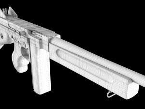 submachine thompson m1928a1 3D Model