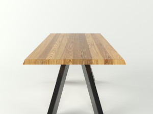simple wood dinner table 3D Model