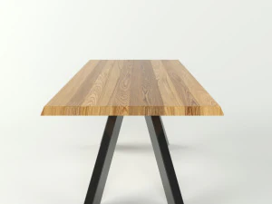 simple wood dinner table 3D Model
