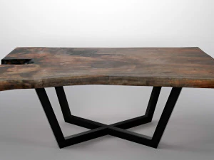 木の板のテーブル 3Dモデル