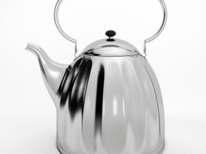 large classic nickel plated kettle 3D-Modell