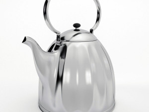 large classic nickel plated kettle 3Dモデル