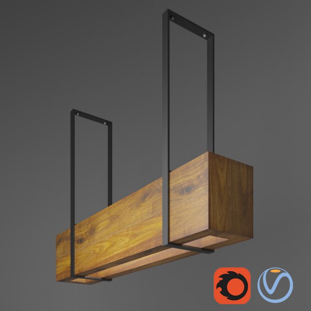 wood light 3D Model .c4d .max .obj .3ds .fbx .stl .blend 