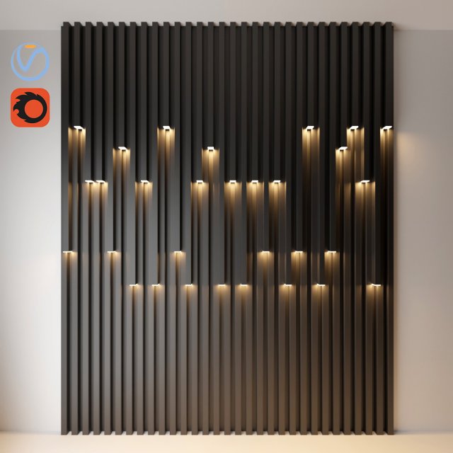 wall decorate light Modello 3D .c4d .max .obj .3ds .fbx .stl .blend