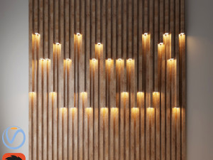 wall decorate light 2 3D Model