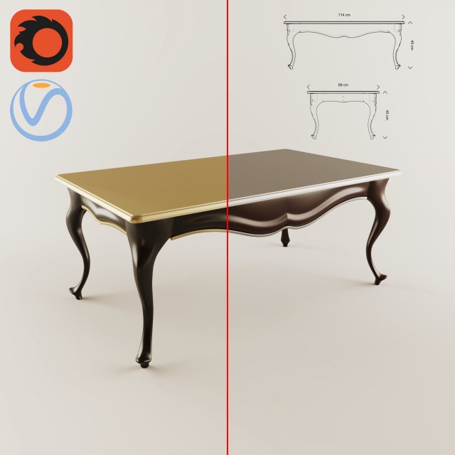 coffee table 3D Model .c4d .max .obj .3ds .fbx .stl .blend 