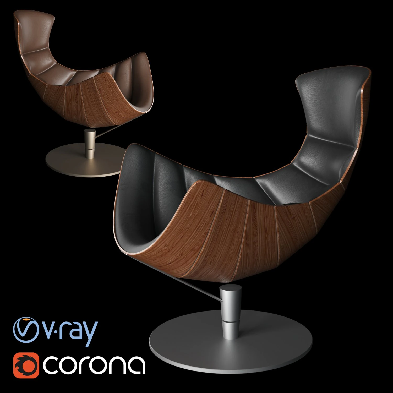 lobster chair 3D Model .c4d .max .obj .3ds .fbx .stl .blend 