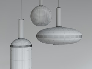 opal shade tall Modello 3D
