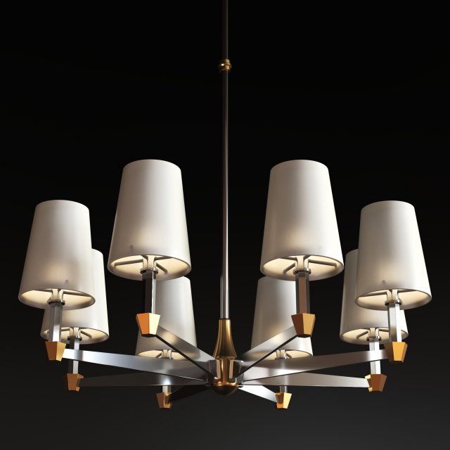 eight branch chandeliers 3D 模型 .c4d .max .obj .3ds .fbx .stl .blend 