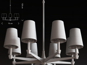 eight branch chandeliers 3D 模型