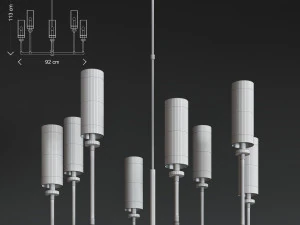 ziyi large chandelier 3D Model