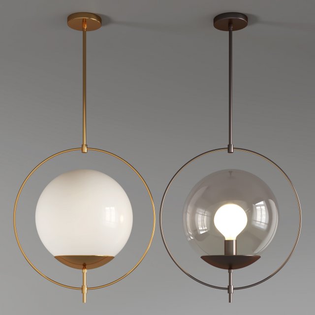 arteriors volta pendant 3D मॉडल .c4d .max .obj .3ds .fbx .stl .blend 