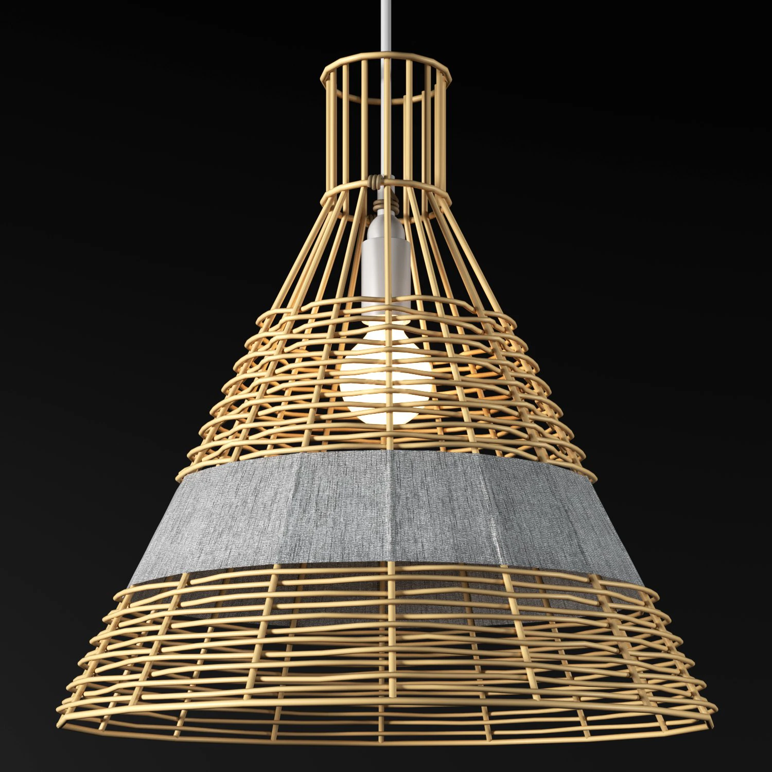 wickerwork light 3D Model .c4d .max .obj .3ds .fbx .stl .blend 