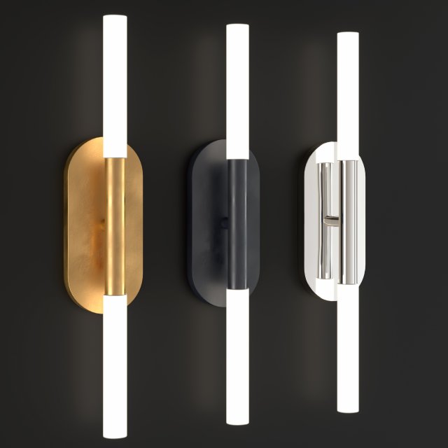 rousseau medium vanity sconce Model 3D .c4d .max .obj .3ds .fbx .stl .blend 
