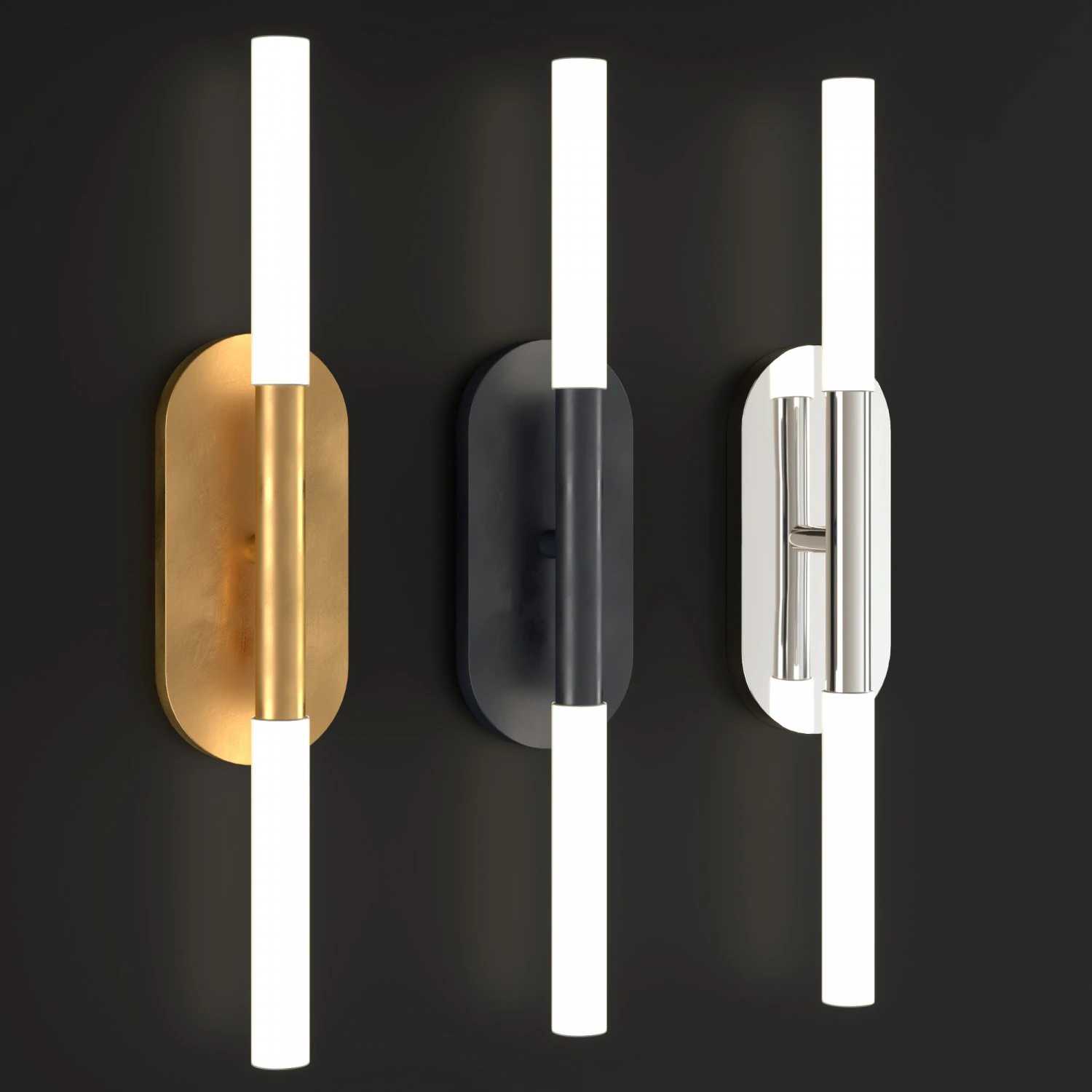 rousseau medium vanity sconce 3D Model .c4d .max .obj .3ds .fbx .stl .blend 