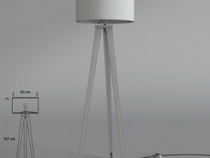 zuiver floor lamp tripod 3D Модель