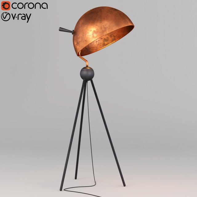 bowel floor light 3D Модель .c4d .max .obj .3ds .fbx .stl .blend 