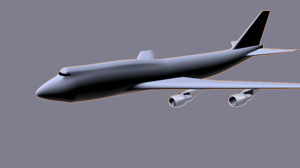 aeroplane 3D Model .c4d .max .obj .3ds .fbx .stl .blend 