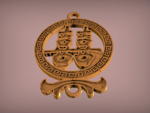 feng shui double luck symbol Modelo de Impressão 3D
